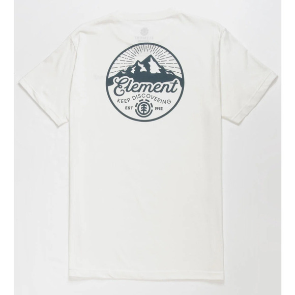 Element Skateboard Men's T-Shirt Mount Badge Short Sleeve Tee in White - Picture 1 of 3